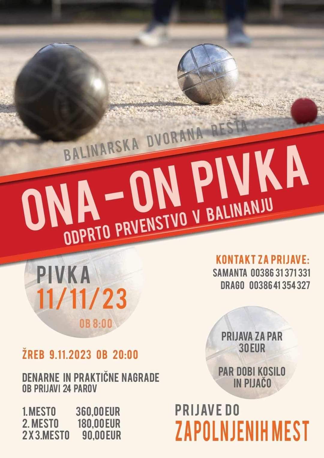 ona on pivka balinanje